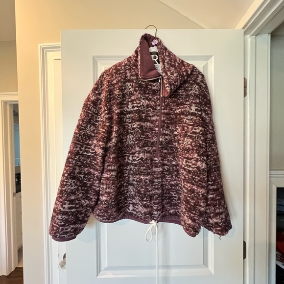 Varley burgundy and lavender pullover.  Size medium - Picture 1 of 3